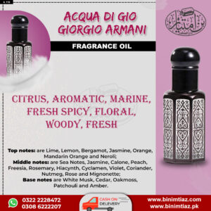 Acqua Di Gio Men 12-ML (Fragrance From BinImtiaz)