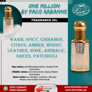 One Million BY Paco Rabanne (12-ML) (Fragrance From BinImtiaz)