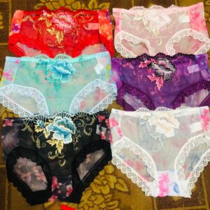 Lace Underwear For Girl's Briefs Pantie For Women's Ladies Undergarments Stylish Net Panties