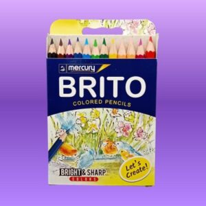 Mercury-Brito Colour Pencils-Small Size-Pack of 12 pcs